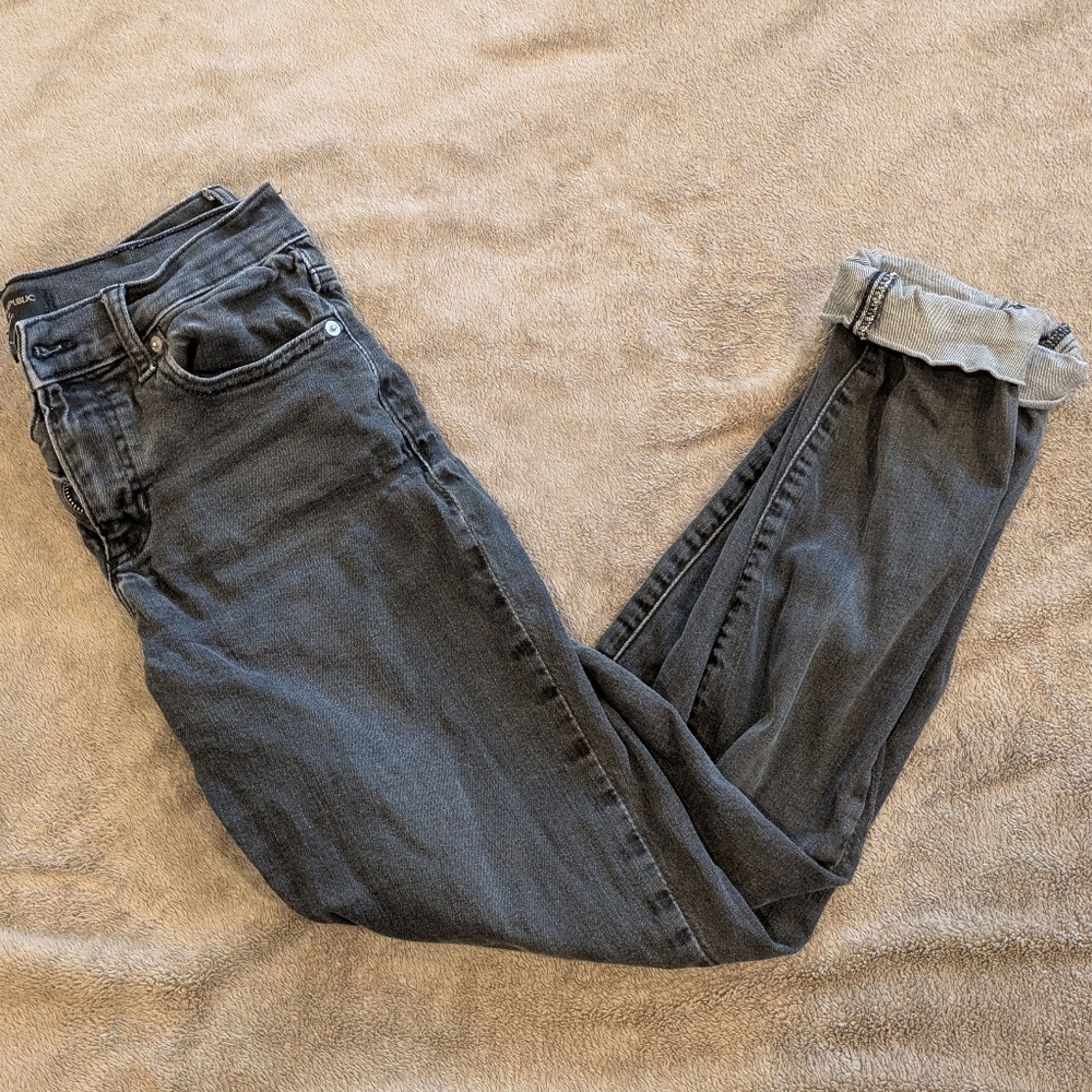 Women's Banana Republic Black Skinny Jeans, Size 26/2 Tall
